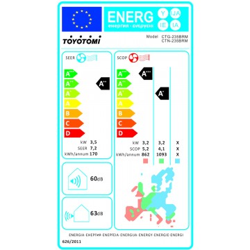 Toyotomi Erai CTN/CTG-235BRM Κλιματιστικό Inverter 12000 BTU A++/A+ με Ιονιστή και WiFi Midnight Blue Toyotomi Erai CTN/CTG-235BRM Κλιματιστικό Inverter 12000 BTU A++/A+ με Ιονιστή και WiFi Midnight Blue